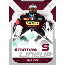 2022/23 Sportzoo ELH 2. série #SL-07 Jakub Kovář Starting Lineup