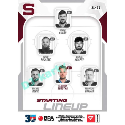 2022/23 Sportzoo ELH 2. série #SL-11 Vladimír Sobotka Starting Lineup