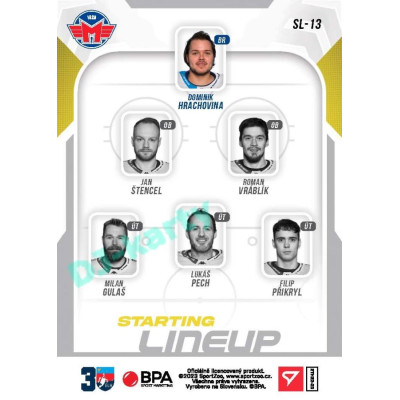 2022/23 Sportzoo ELH 2. série #SL-13 Dominik Hrachovina Starting Lineup