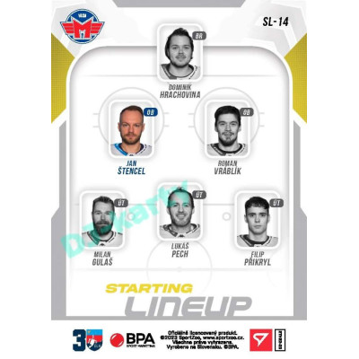 2022/23 Sportzoo ELH 2. série #SL-14 Jan Štencel Starting Lineup