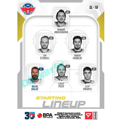 2022/23 Sportzoo ELH 2. série #SL-16 Milan Gulaš Starting Lineup