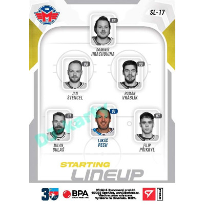 2022/23 Sportzoo ELH 2. série #SL-17 Lukáš Pech Starting Lineup