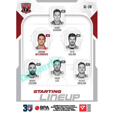 2022/23 Sportzoo ELH 2. série #SL-26 Greame McCormack Starting Lineup