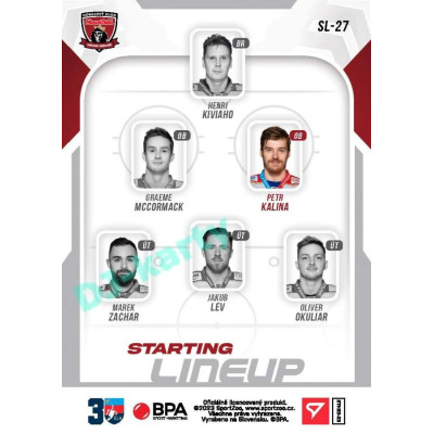2022/23 Sportzoo ELH 2. série #SL-27 Petr Kalina Starting Lineup