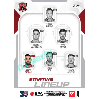 2022/23 Sportzoo ELH 2. série #SL-28 Marek Zachar Starting Lineup