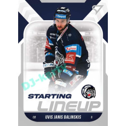 2022/23 Sportzoo ELH 2. série #SL-39 Uvis Janis Balinskis Starting Lineup