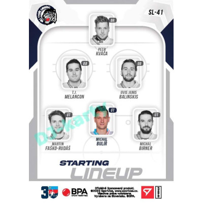2022/23 Sportzoo ELH 2. série #SL-41 Michal Bulíř Starting Lineup
