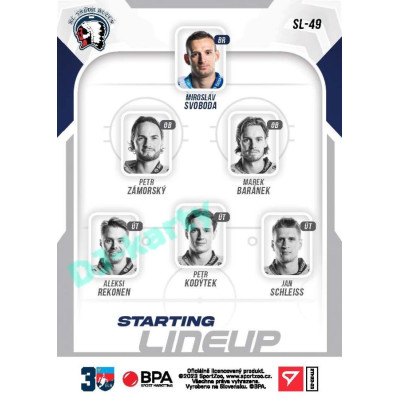 2022/23 Sportzoo ELH 2. série #SL-49 Miroslav Svoboda Starting Lineup