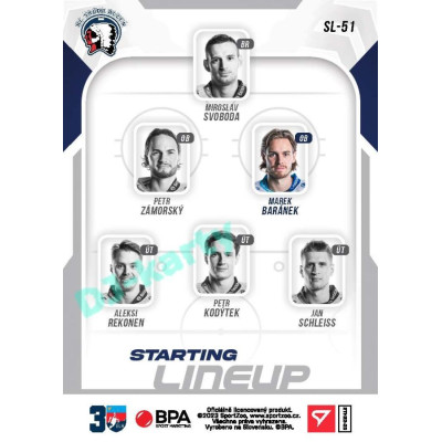 2022/23 Sportzoo ELH 2. série #SL-51 Marek Baránek Starting Lineup