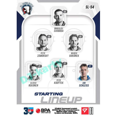 2022/23 Sportzoo ELH 2. série #SL-54 Jan Schleiss Starting Lineup