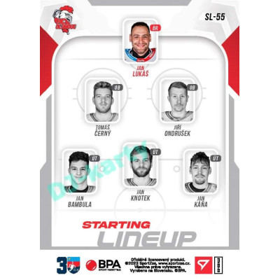 2022/23 Sportzoo ELH 2. série #SL-55 Jan Lukáš Starting Lineup