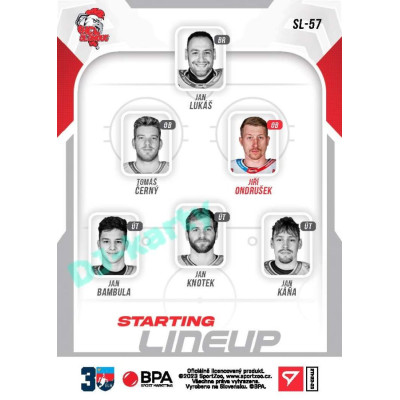 2022/23 Sportzoo ELH 2. série #SL-57 Jiří Ondrušek Starting Lineup