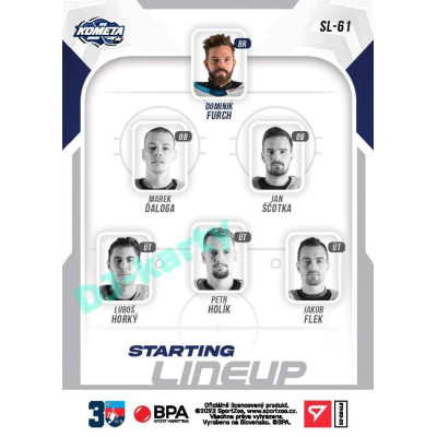 2022/23 Sportzoo ELH 2. série #SL-61 Dominik Furch Starting Lineup