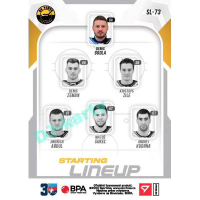 2022/23 Sportzoo ELH 2. série #SL-73 Denis Godla Starting Lineup