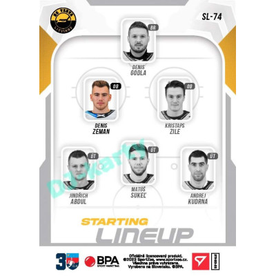 2022/23 Sportzoo ELH 2. série #SL-74 Denis Zeman Starting Lineup