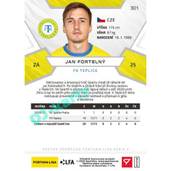2021/22 Sportzoo Fortuna Liga 2. série #301 Jan Fortelný
