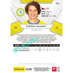2021/22 Sportzoo Fortuna Liga 2. série #303 Štěpán Krunert