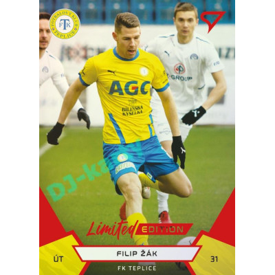 2021/22 Sportzoo Fortuna Liga 2. série #306 Filip Žák Red xx/49