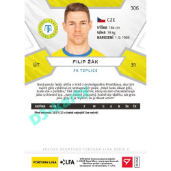 2021/22 Sportzoo Fortuna Liga 2. série #306 Filip Žák