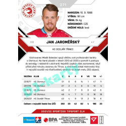 2021/22 Sportzoo TIPSPORT ELH 2. série #271 Jan Jaroměřský