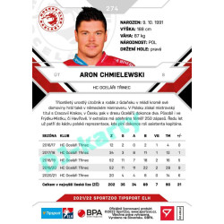 2021/22 Sportzoo TIPSPORT ELH 2. série #274 Aron Chmielewski