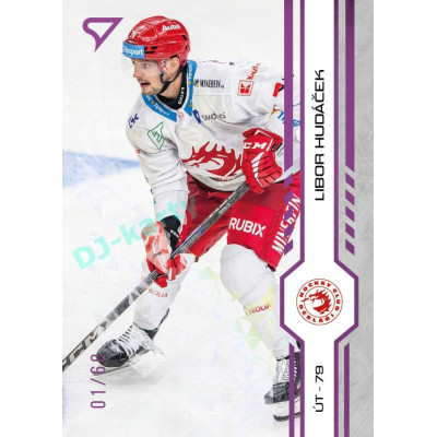2024/25 Sportzoo ELH 1. serie #015 Libor Hudáček Purple Iceberg xx/60