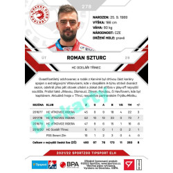 2021/22 Sportzoo TIPSPORT ELH 2. série #278 Roman Szturc