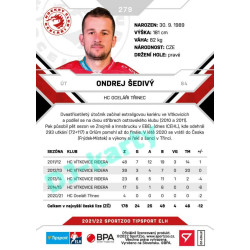 2021/22 Sportzoo TIPSPORT ELH 2. série #279 Ondrej Šedivý