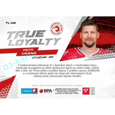 2024/25 Sportzoo ELH 1. serie #TL-02 Petr Vrána True Loyalty