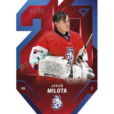 2025 Sportzoo Hokejové ČESKO #TE-03 Jakub Milota Team 20 Blue xx/65