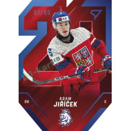 2025 Sportzoo Hokejové ČESKO #TE-08 Adam Jiříček Team 20 Blue xx/65