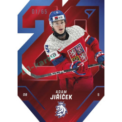 2025 Sportzoo Hokejové ČESKO #TE-08 Adam Jiříček Team 20 Blue xx/65