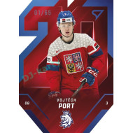 2025 Sportzoo Hokejové ČESKO #TE-10 Vojtěch Port Team 20 Blue xx/65
