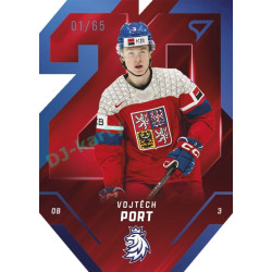 2025 Sportzoo Hokejové ČESKO #TE-10 Vojtěch Port Team 20 Blue xx/65
