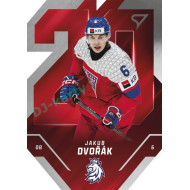 2025 Sportzoo Hokejové ČESKO #TE-04 Jakub Dvořák Team 20