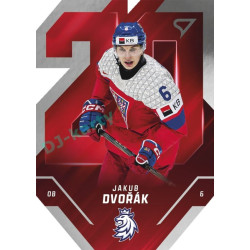 2025 Sportzoo Hokejové ČESKO #TE-04 Jakub Dvořák Team 20
