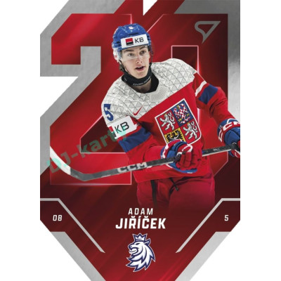 2025 Sportzoo Hokejové ČESKO #TE-08 Adam Jiříček Team 20