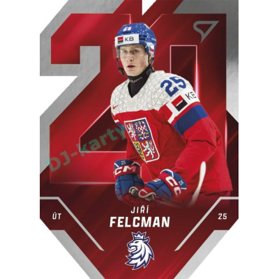2025 Sportzoo Hokejové ČESKO #TE-12 Jiří Felcman Team 20