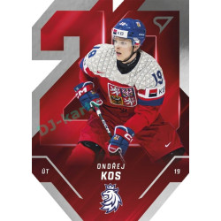2025 Sportzoo Hokejové ČESKO #TE-16 Ondřej Kos Team 20