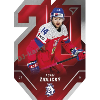 2025 Sportzoo Hokejové ČESKO #TE-24 Adam Židlický Team 20