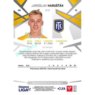 2024/25 Sportzoo Chance Liga 2. série #272 Jaroslav Harušťák