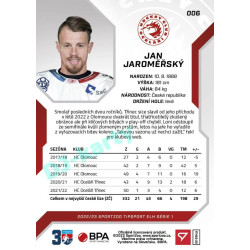 2022/23 Sportzoo ELH 1. série #006 Jan Jaroměřský
