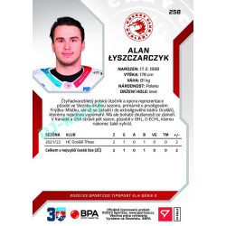 2022/23 Sportzoo ELH 2. série #258 Alan Lysczarczyk