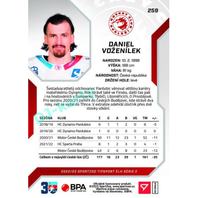 2022/23 Sportzoo ELH 2. série #259 Daniel Voženílek