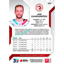 2022/23 Sportzoo ELH 2. série #253 Jan Zahradníček