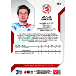 2022/23 Sportzoo ELH 2. série #255 Jakub Doktor
