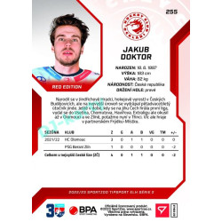 2022/23 Sportzoo ELH 2. série #255 Jakub Doktor Red xx/49