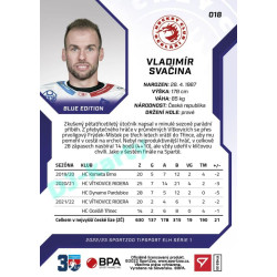 2022/23 Sportzoo ELH 1. série #018 Vladimír Svačina Blue xx/99