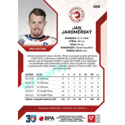 2022/23 Sportzoo ELH 1. série #006 Jan Jaroměřský Red xx/49