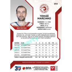 2022/23 Sportzoo ELH 1. série #014 Tomáš Marcinko Red xx/49